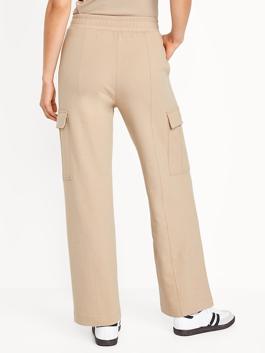 Image number 2 showing, High-Waisted Dynamic Fleece Cargo Trouser Pants