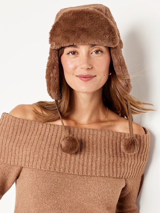 View large product image 1 of 2. Faux-Fur Trapper Hat for Women
