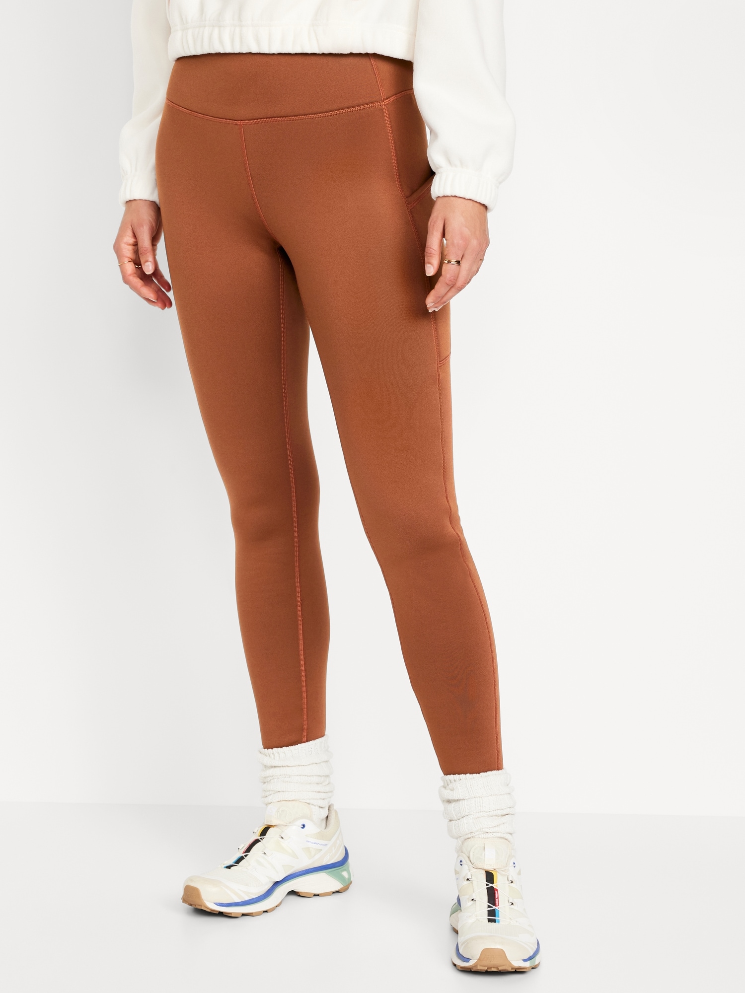 Shape Brown Branded Contour Gym Leggings | PrettyLittleThing KSA