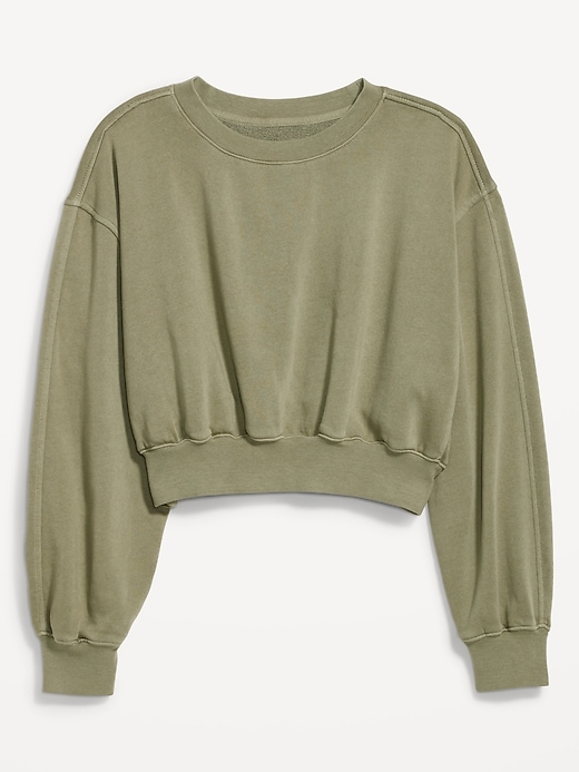 Image number 6 showing, Oversized Crop Fleece Sweatshirt