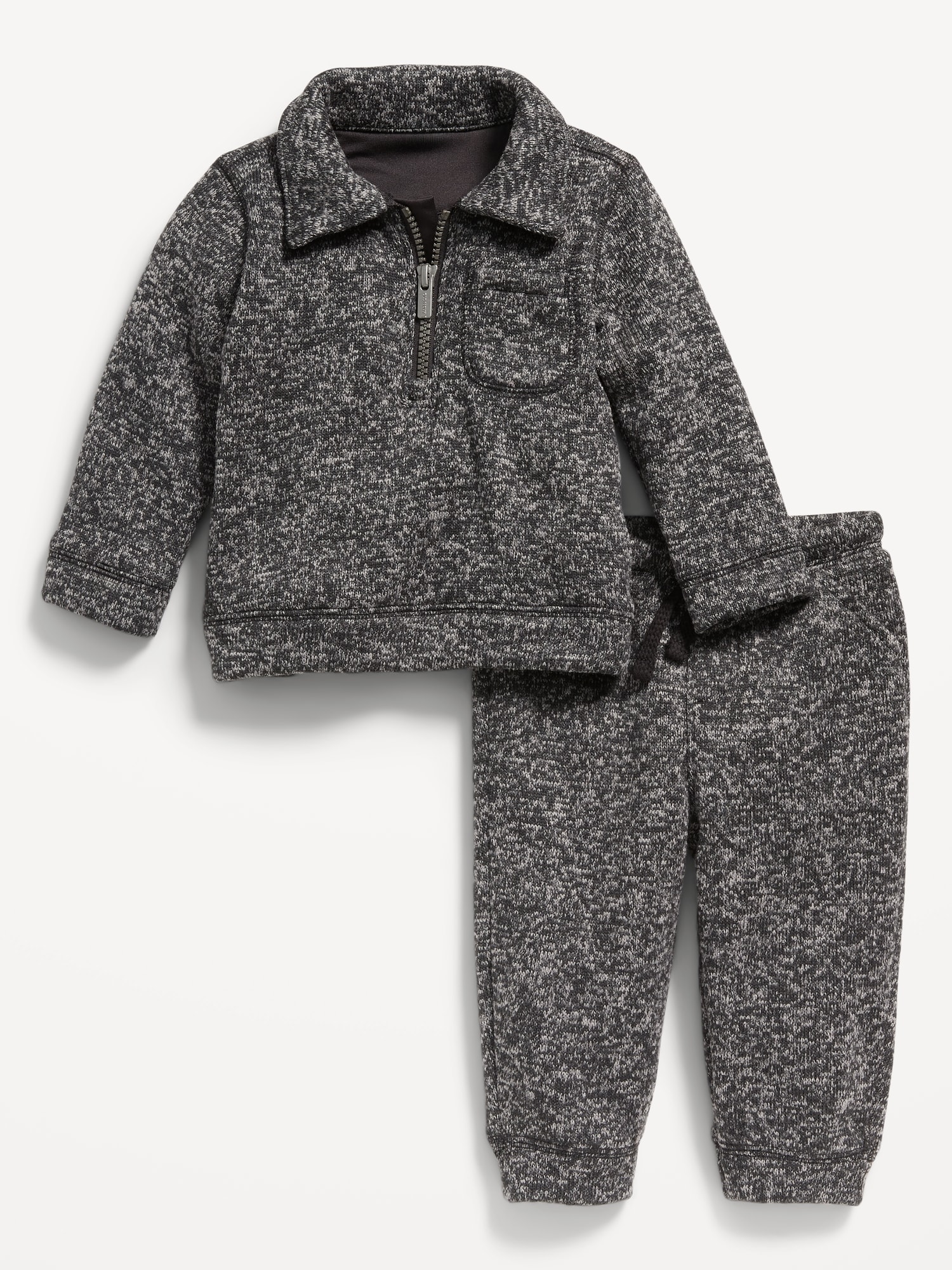 Sweater-Fleece Quarter-Zip Sweatshirt and Jogger Pants for Baby | Old Navy