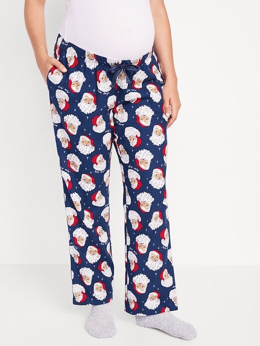 Image number 1 showing, Maternity Matching Flannel Pajama Pants