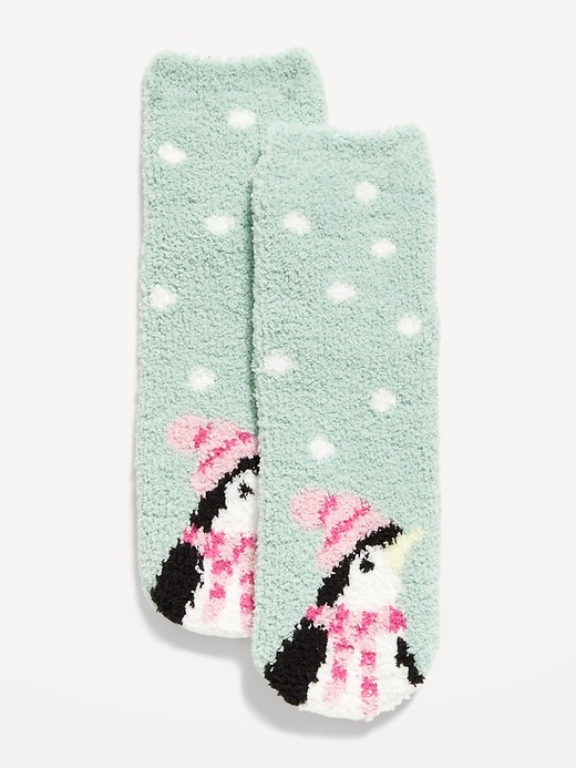 View large product image 1 of 1. Gender-Neutral Printed Cozy Socks for Kids