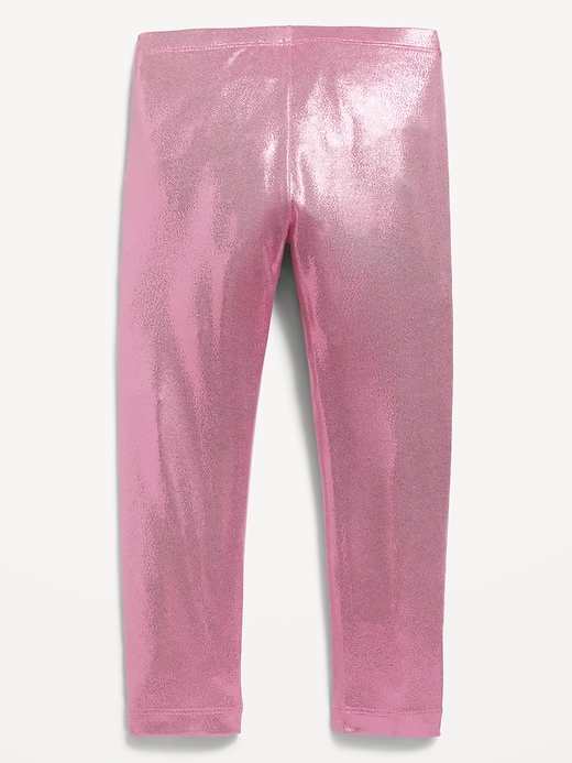 View large product image 2 of 2. Full-Length Iridescent Leggings for Toddler Girls