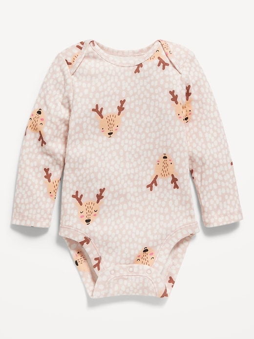 View large product image 1 of 1. Unisex Long-Sleeve Printed Bodysuit for Baby