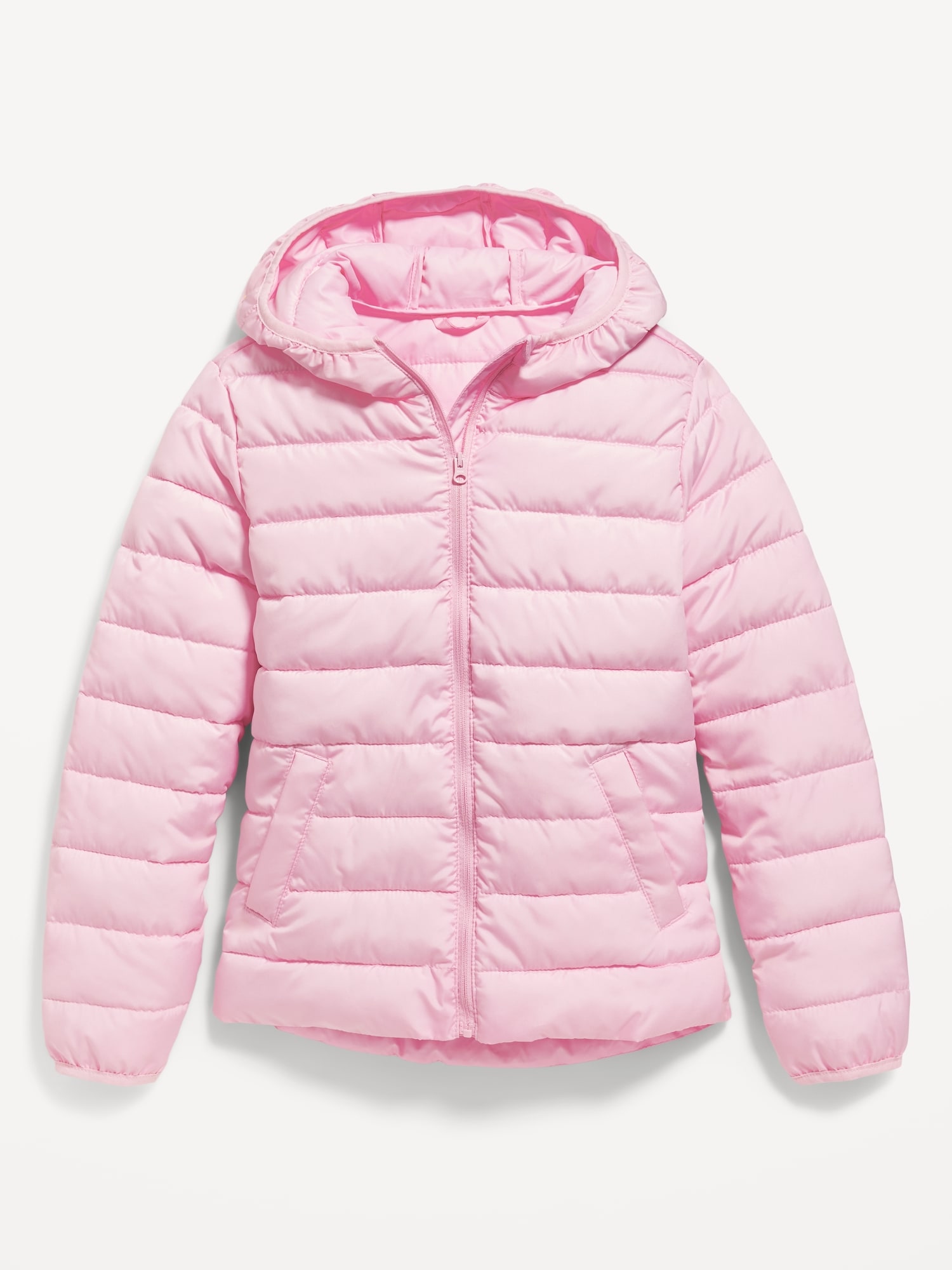 Water-Resistant Narrow-Channel Quilted Puffer Jacket for Girls