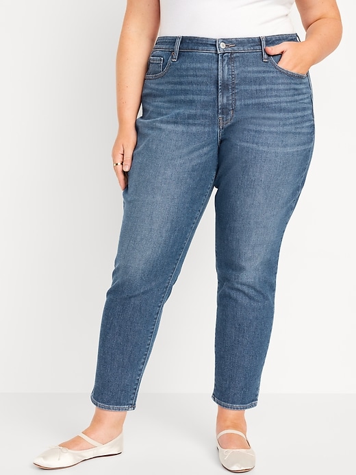 Image number 7 showing, High-Waisted Built-In Warm OG Straight Ankle Jeans