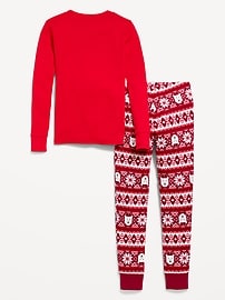 View large product image 3 of 4. Gender-Neutral Graphic Snug-Fit Pajama Set for Kids
