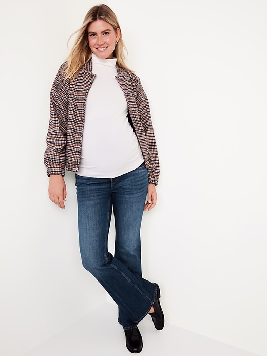 Image number 4 showing, Maternity Full-Panel Flare Jeans