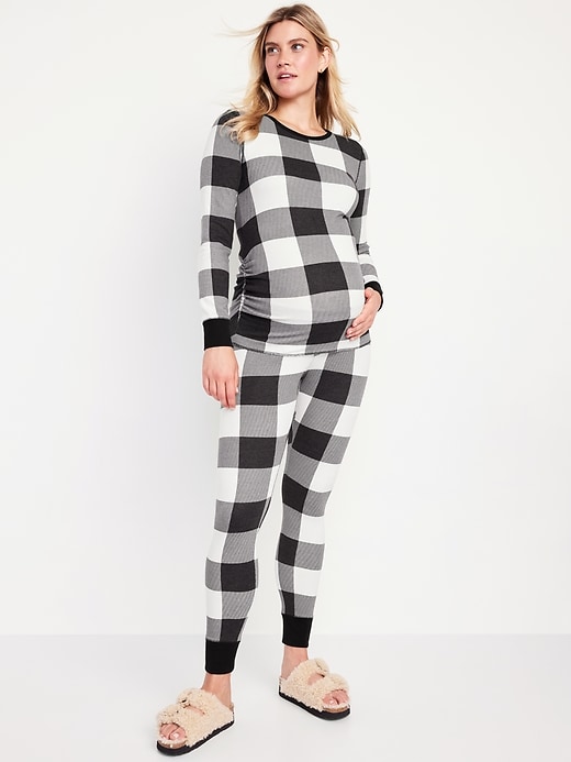 Image number 1 showing, Maternity Matching Jersey Pajama Top and Pants Set