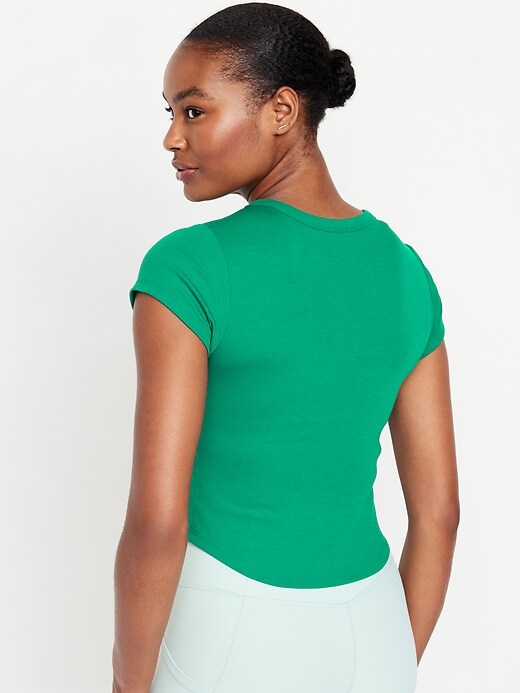 UltraLite Cropped Rib-Knit T-Shirt | Old Navy