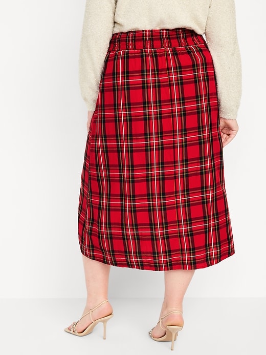 Image number 8 showing, High-Waisted Smocked Midi Skirt