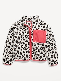 View large product image 3 of 4. Cozy Sherpa Zip Pocket Jacket for Girls