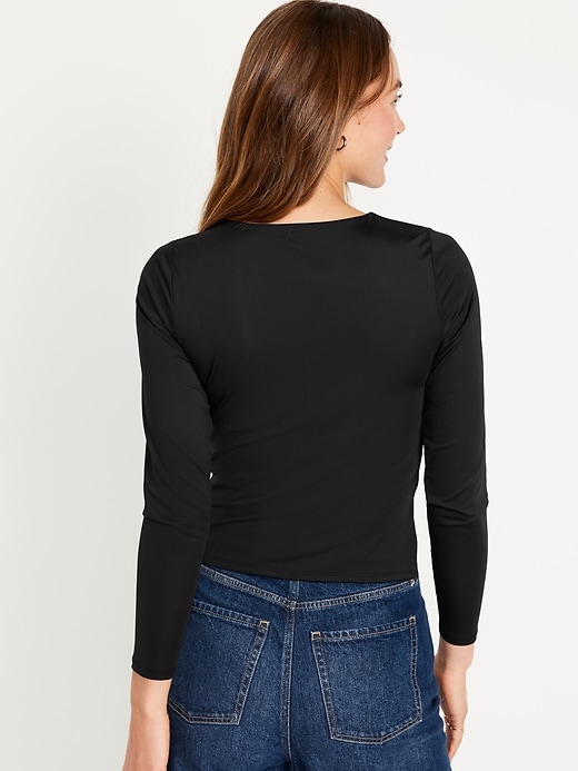 Image number 2 showing, Long-Sleeve Double-Layer Sculpting T-Shirt