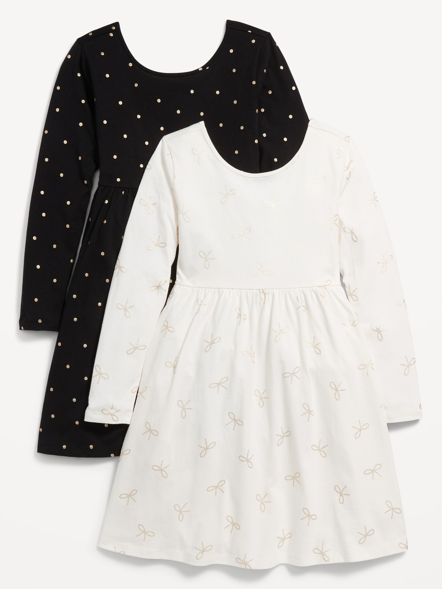 Printed LongSleeve Fit & Flare Dress 2Pack for Girls Old Navy