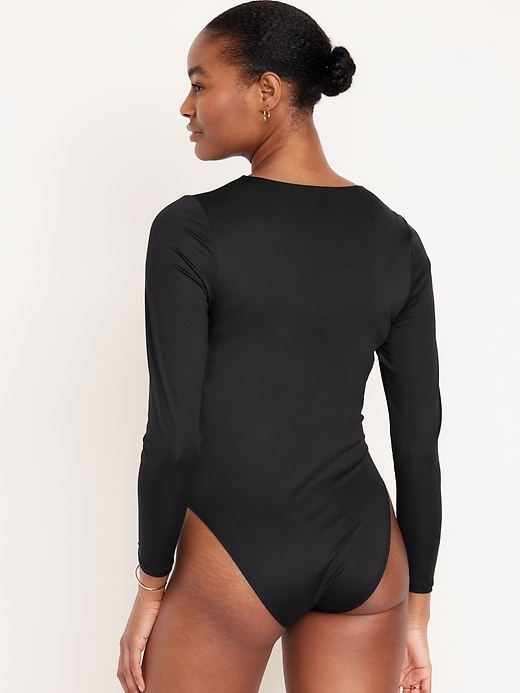 Image number 2 showing, Long-Sleeve Double-Layer Sculpting Bodysuit