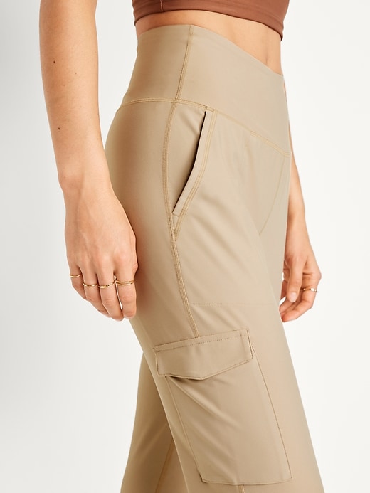 Image number 4 showing, High-Waisted PowerSoft Cargo Joggers