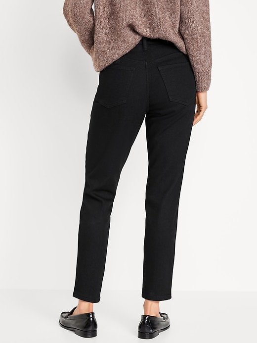Image number 2 showing, High-Waisted Built-In Warm OG Straight Ankle Jeans