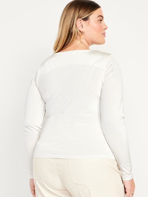 Image number 8 showing, Long-Sleeve Ruched Top
