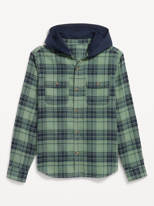 Hooded flannel cheap shirt h&m