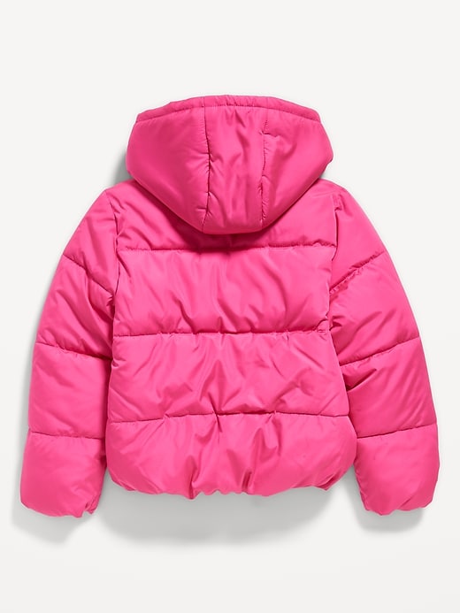 View large product image 2 of 2. Water-Resistant Hooded Puffer Jacket for Girls