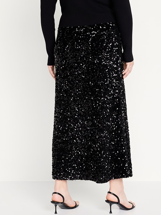Image number 6 showing, Sequin A-Line Maxi Skirt