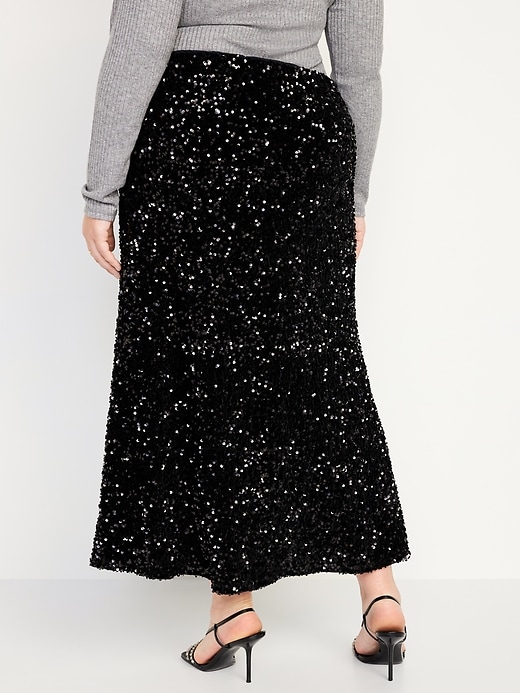 Image number 8 showing, Sequin A-Line Maxi Skirt