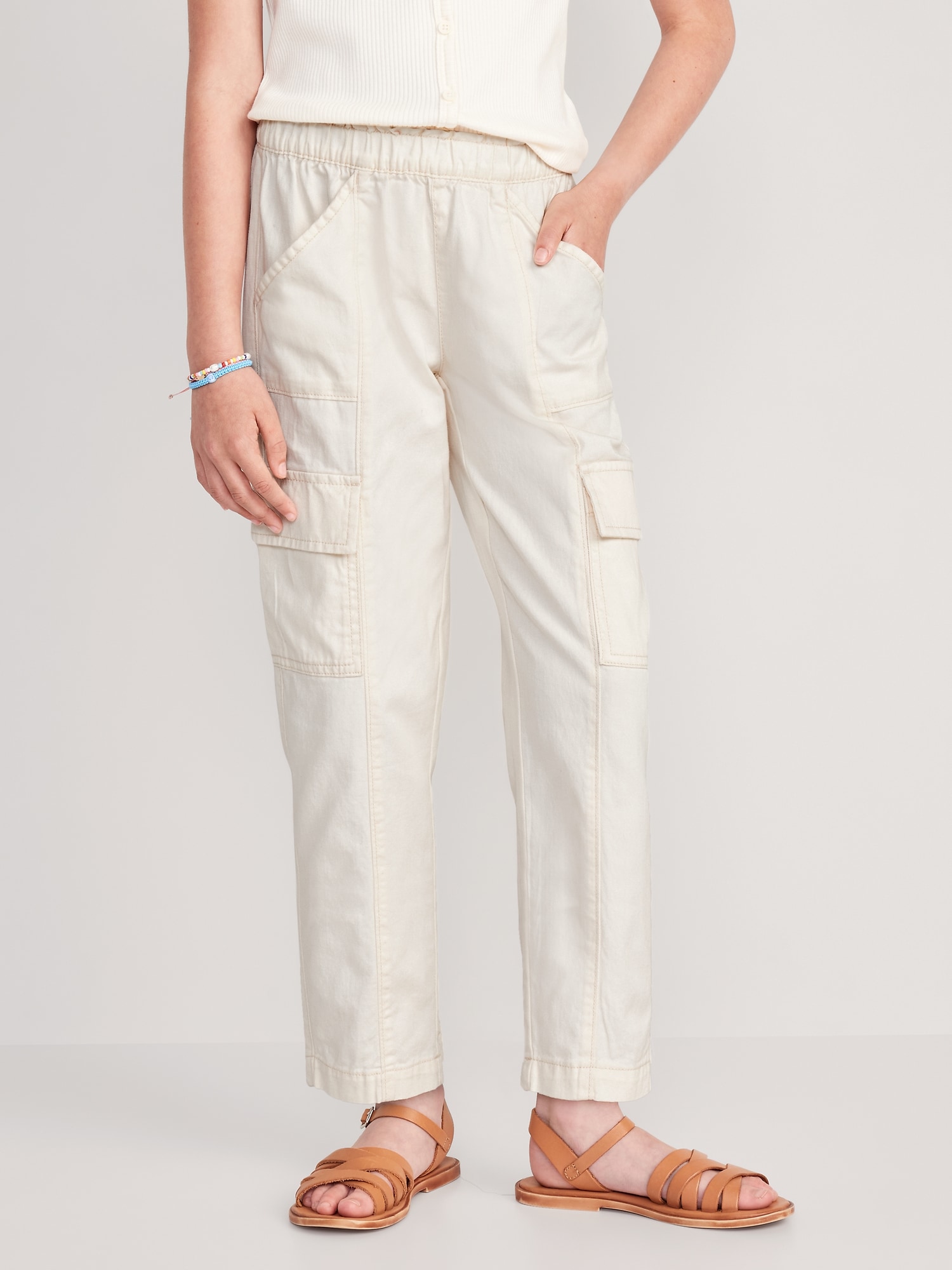 Loose Twill Cargo Pants for Girls | Old Navy