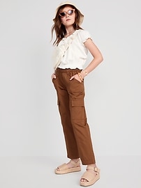 View large product image 3 of 4. Loose Twill Cargo Pants for Girls