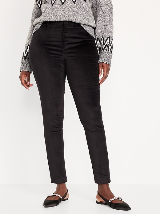 Image number 5 showing, High-Waisted Pixie Skinny Velvet Ankle Pants