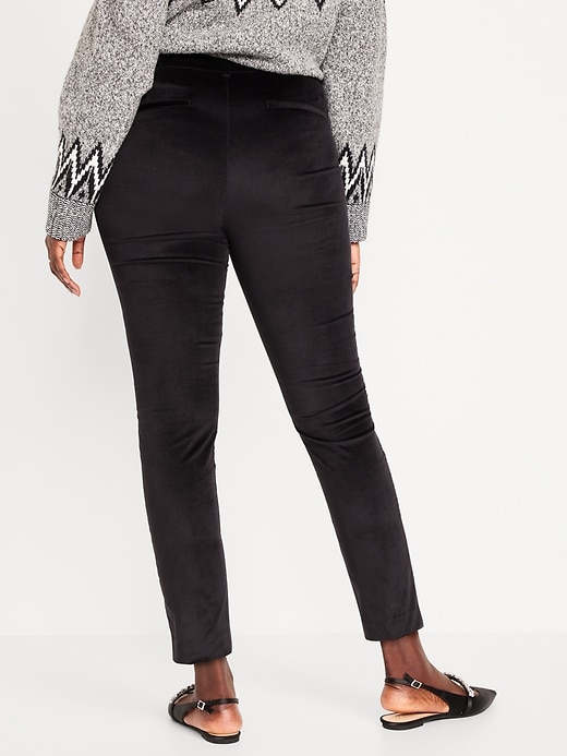 Image number 6 showing, High-Waisted Pixie Skinny Velvet Ankle Pants