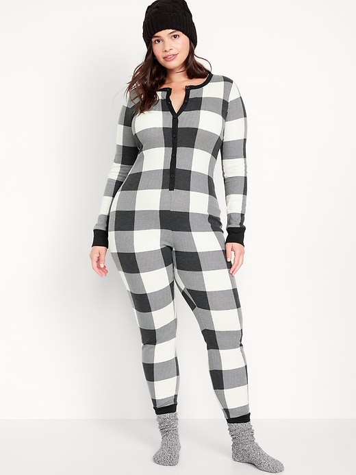 Image number 5 showing, Thermal-Knit Pajama One-Piece