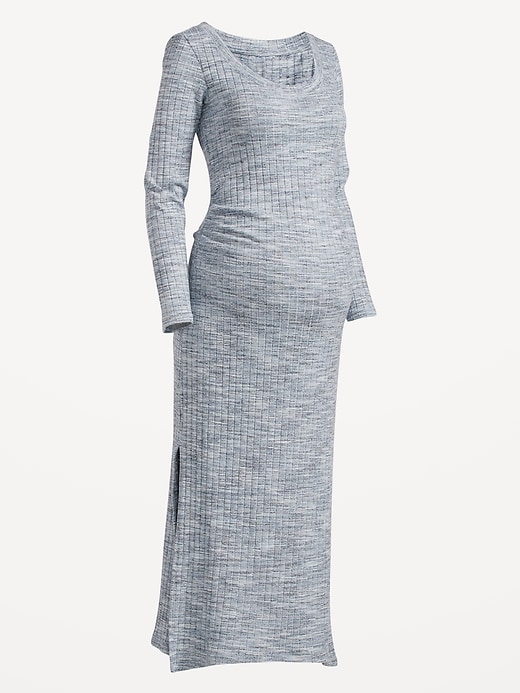 View large product image 2 of 2. Maternity Long Sleeve Bodycon Maxi Dress
