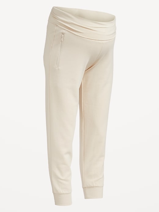 Image number 3 showing, Maternity Dynamic Fleece Rollover-Waist Joggers
