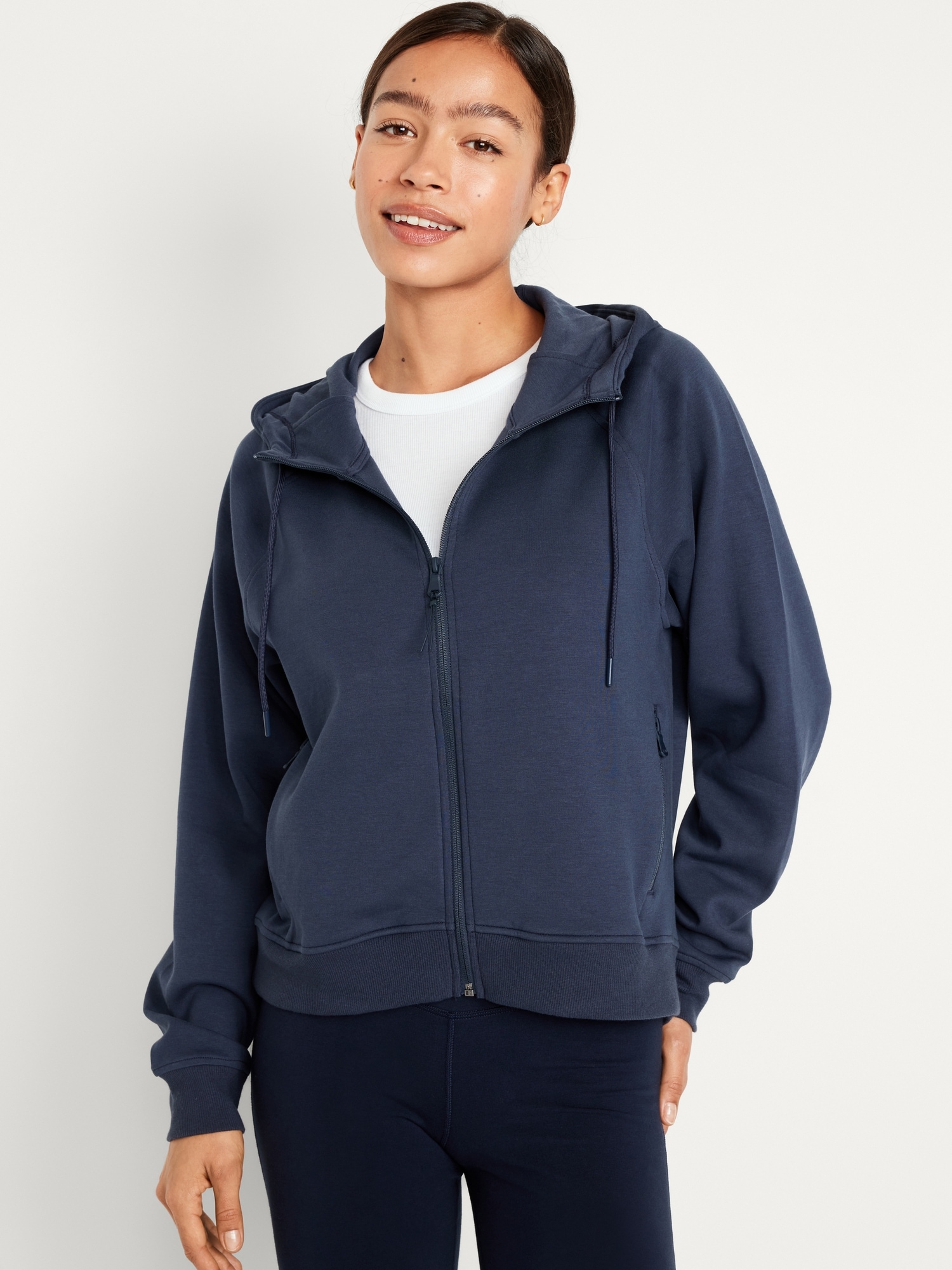 Lululemon Hoodie Navy Blue Women's Size 6 Zip Up Sweater Jacket Cotton  Fleece