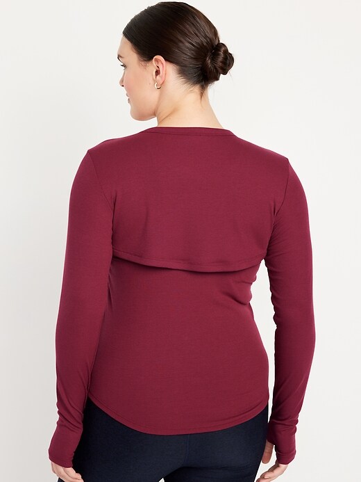 Image number 6 showing, UltraLite Rib-Knit Layering Shrug Top