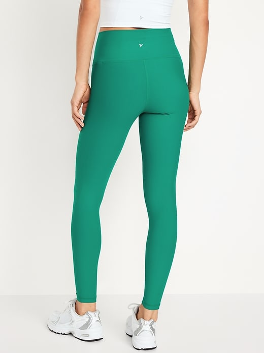Green High Waisted Compression Leggings  Leggings, Compression leggings, High  waisted