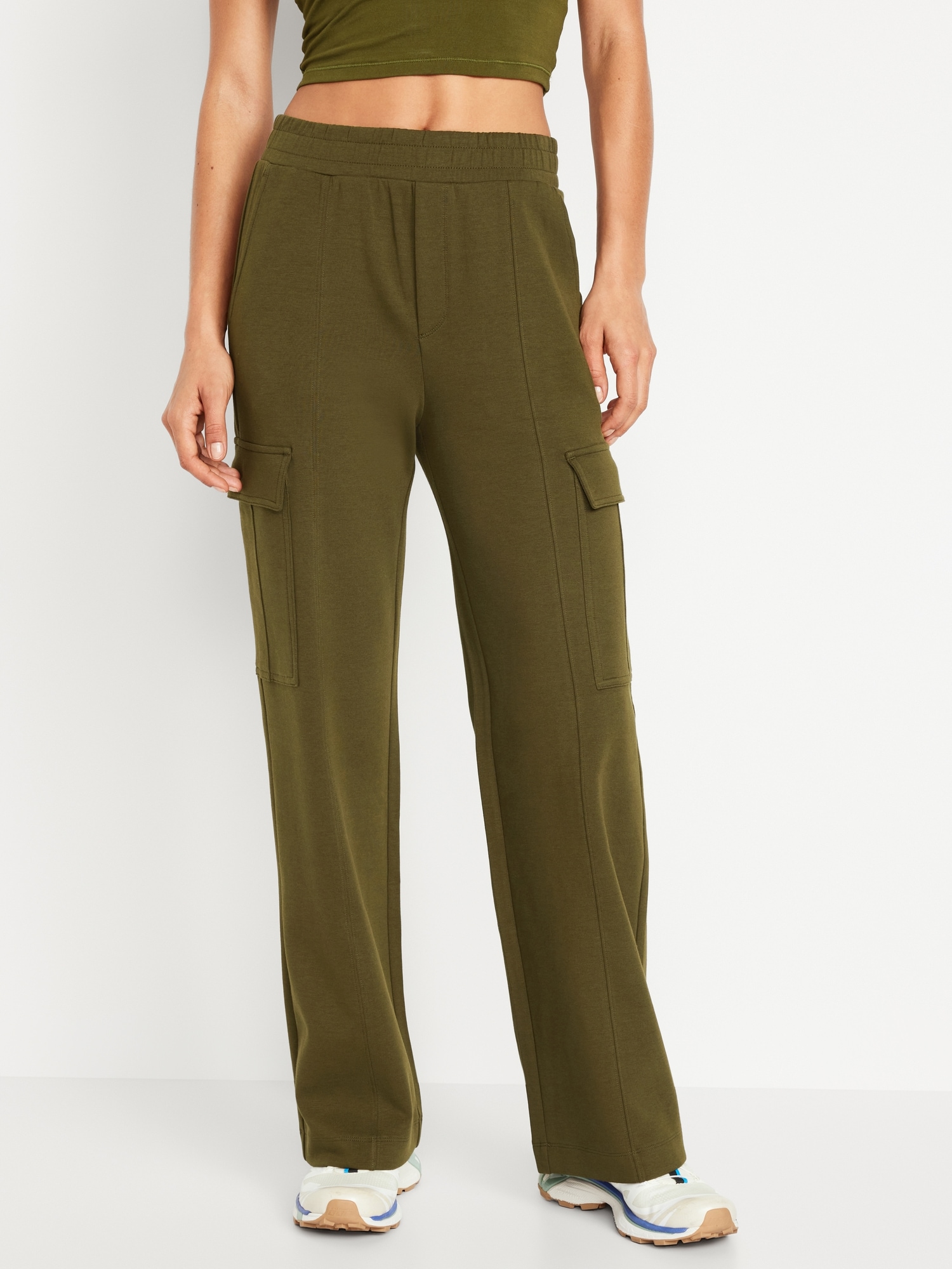 Ladies Cargo Trousers Skinny Stretch Women's Jeans Green khaki 6 8