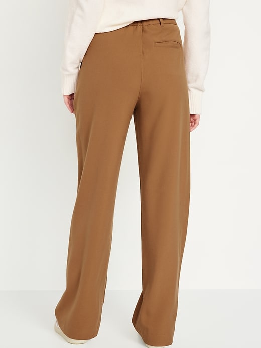 Image number 2 showing, Extra High-Waisted Pleated Taylor Trouser Wide-Leg Pants
