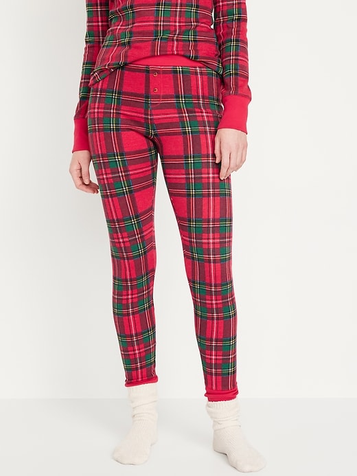 NWT Old Navy Red Fair Isle Bear Thermal Knit Pajama Pants Sleep Legging  TALL M