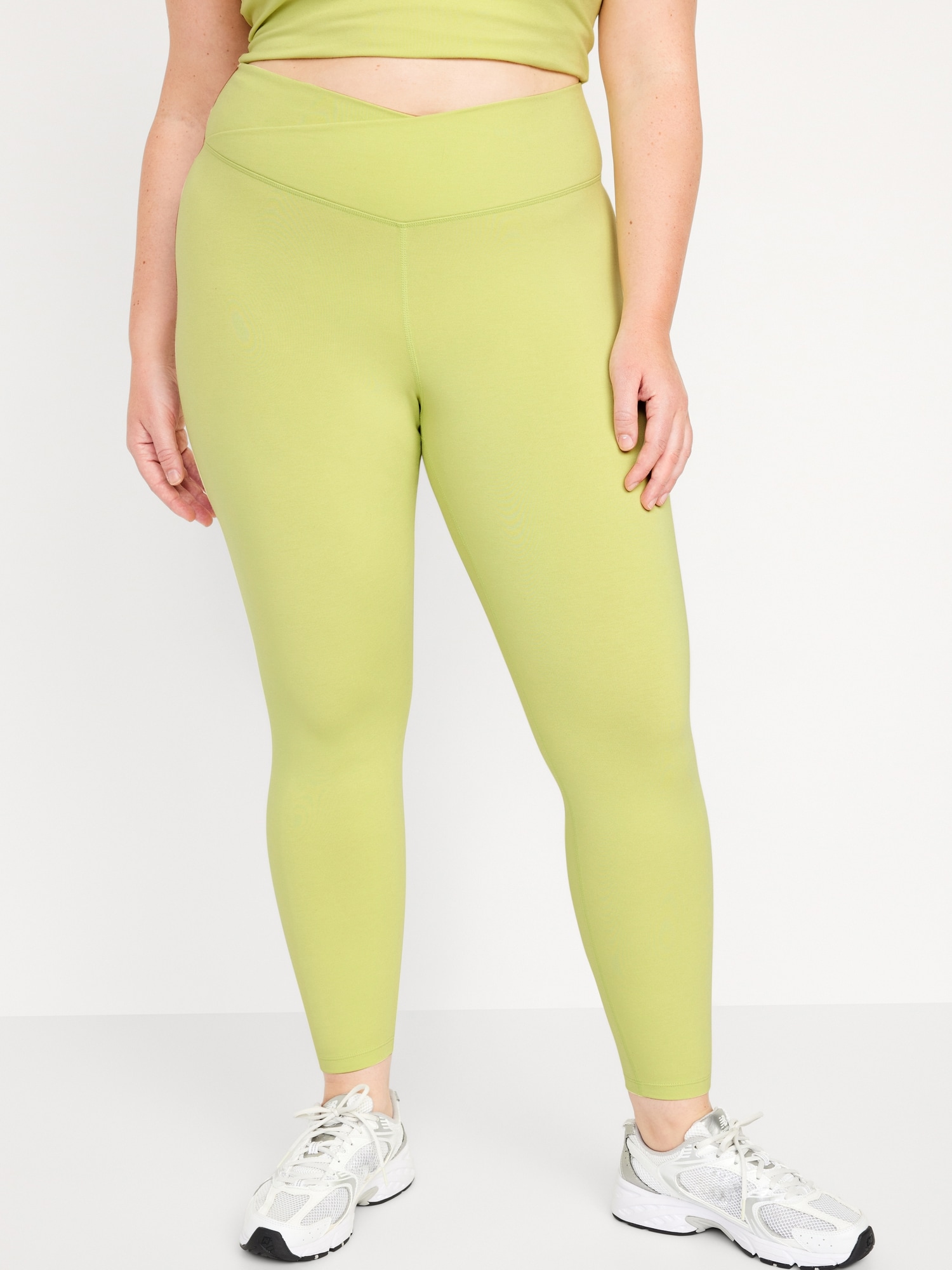 Plus Size Pastel Yellow Classic High Waisted Leggings