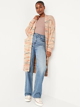 Cozy Long Line Cardigan Sweater Old Navy