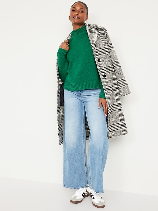 Image number 3 showing, Mock-Neck Cropped Sweater