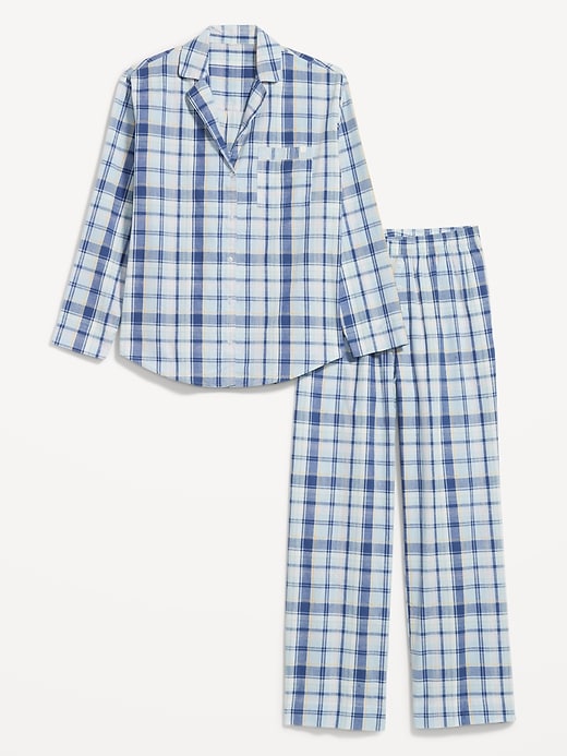 Image number 4 showing, Oversized Poplin Pajama Set