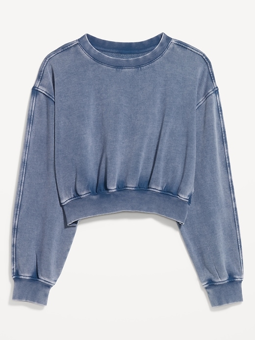Image number 8 showing, Oversized Crop Fleece Sweatshirt