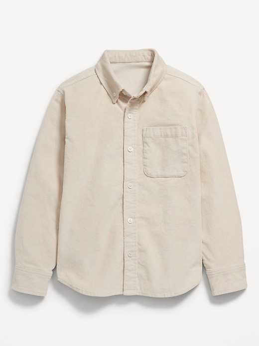 View large product image 2 of 3. Long-Sleeve Corduroy Pocket Shirt for Boys