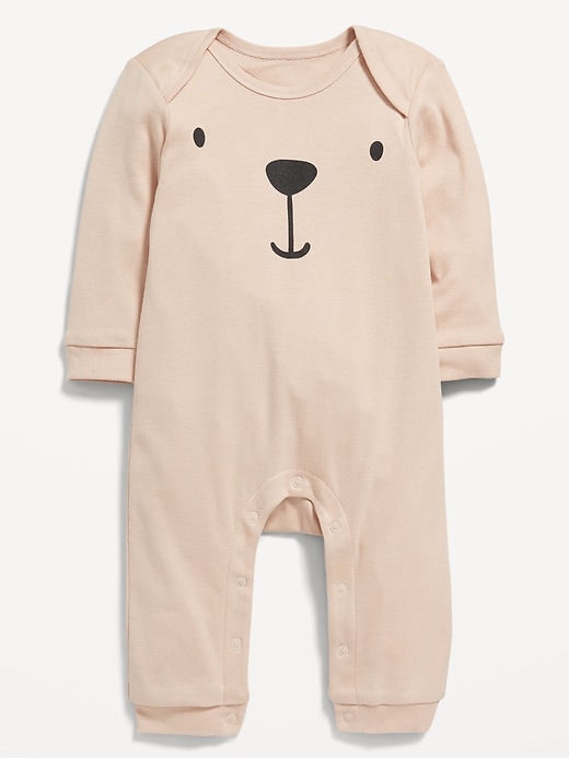 View large product image 1 of 2. Unisex Organic-Cotton Graphic One-Piece for Baby