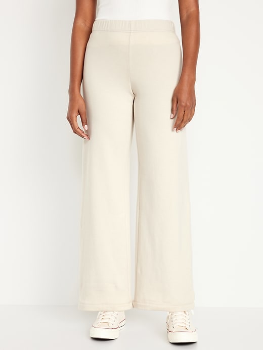 Image number 1 showing, High Waisted Fleece-Lined Wide Leg Leggings for Women