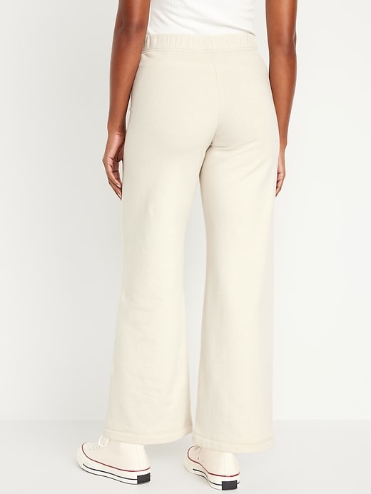 Image number 2 showing, High Waisted Fleece-Lined Wide Leg Leggings for Women