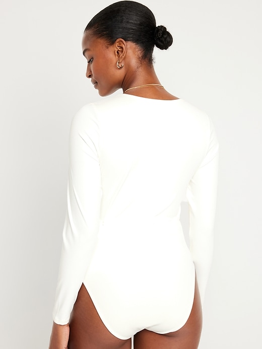 Image number 2 showing, Long-Sleeve Double-Layer Sculpting Bodysuit